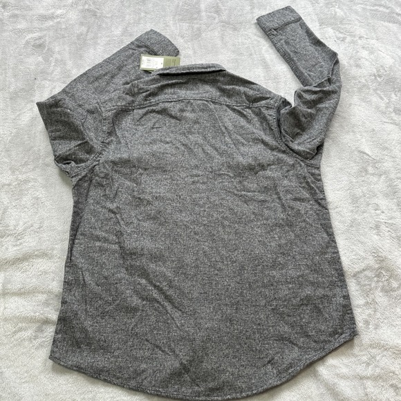 Goodfellow Mid-Weight Flannel Button Down Long Sleeve Gray Size Medium - Picture 6 of 9